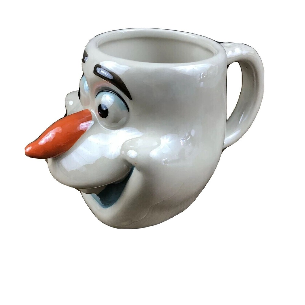 Walt DISNEY Frozen‎ Olaf Ceramic 3D Embossed Coffee Mug Cup 12oz By Galerie